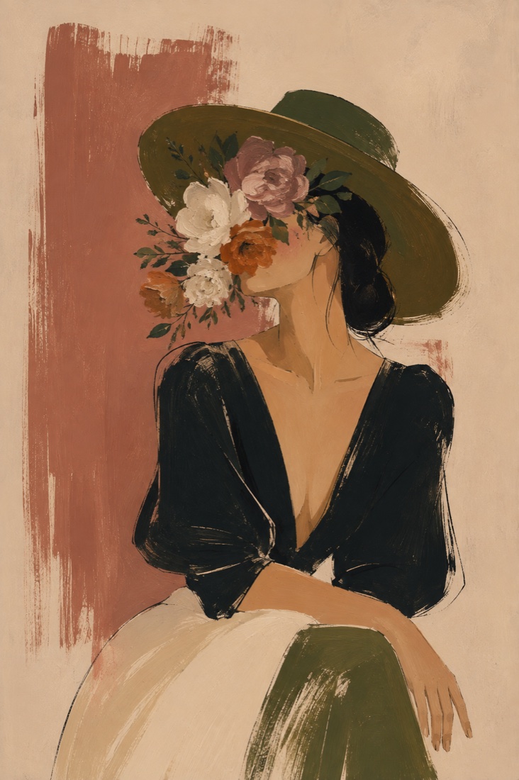 Woman in Rose — fine art print by Giulianna Boscardin